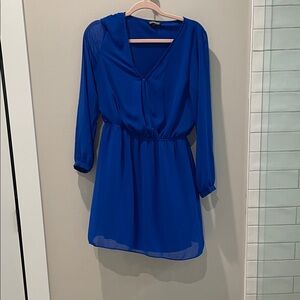 Express size M Blue Sheer Long Sleeve Dress